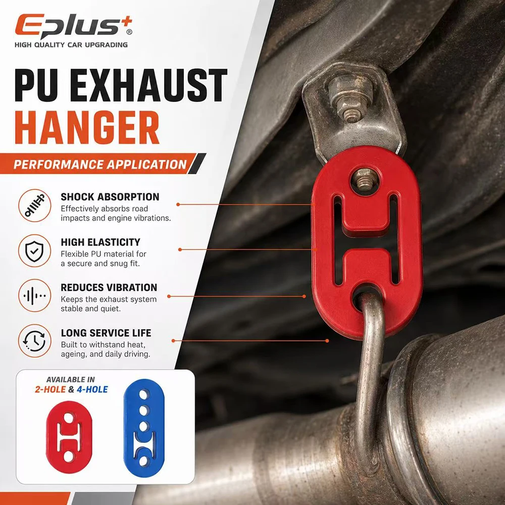 Universal 2&4 Holes Polyurethane Exhaust Hanger Hard PU Exhaust Bushing Vibration Dampener for Car Exhaust System