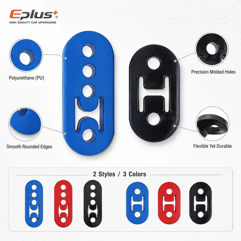 Universal 2&4 Holes Polyurethane Exhaust Hanger Hard PU Exhaust Bushing Vibration Dampener for Car Exhaust System