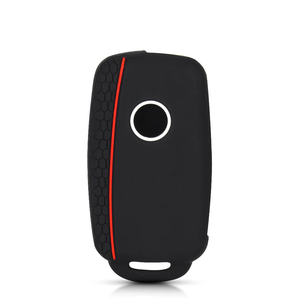 KEYYOU Protective Silicone Car Key Case for Volkswagen Sagitar/Polo/Golf/Bora/Tiguan/TOUAREG/Phaeton/SEAT/Skoda Key Fob Cover