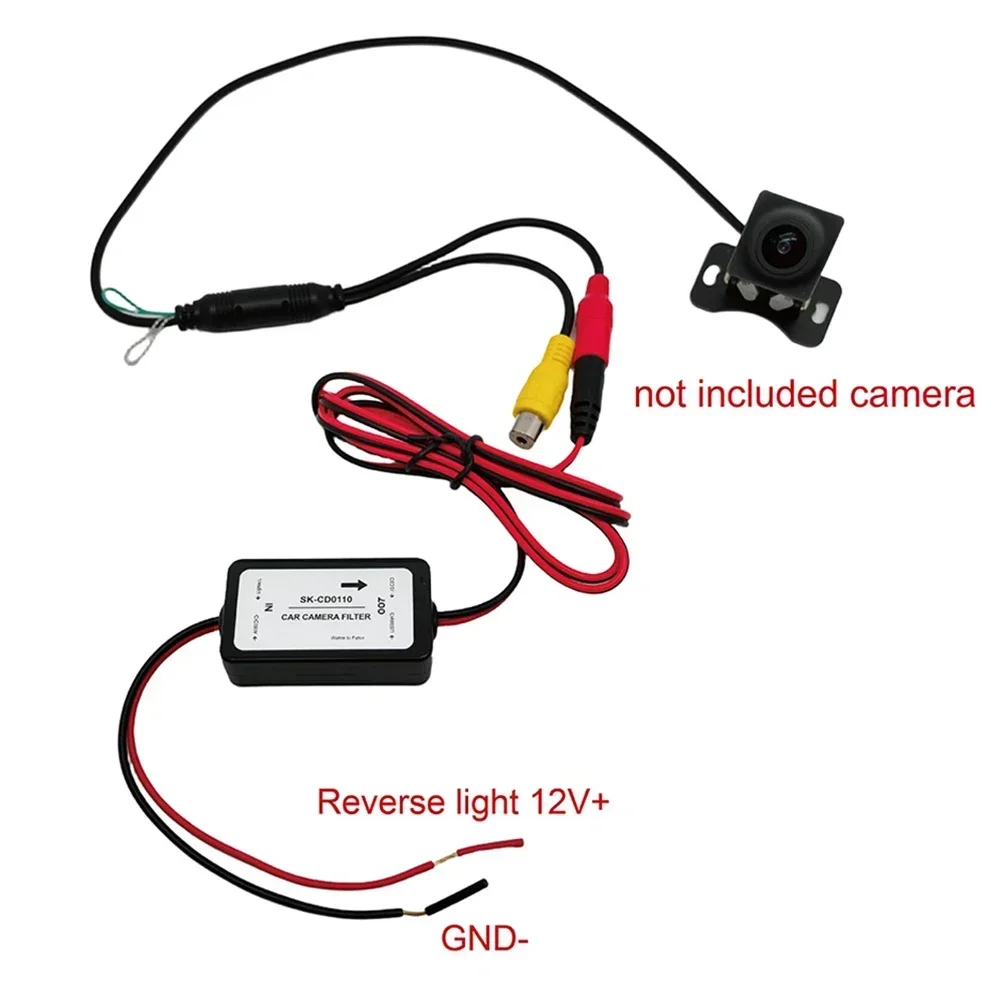 Car Backup Camera Voltage Regulator for Car Reverse Camera Filter Eliminate Interference Lines DC Plug Design Stabilizer