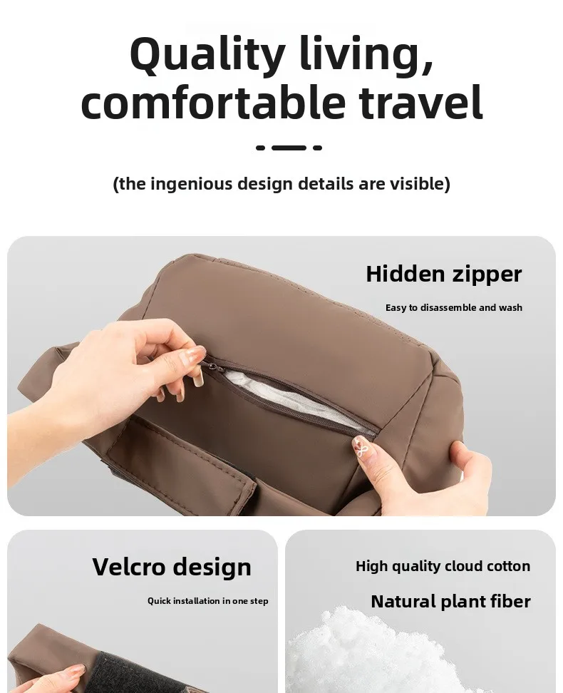 Car Seat Headrest Universal Travel Rest 3D Neck Pillow Protect Neck Soft Fluffy Comfortable Neck Rest Car Accessories