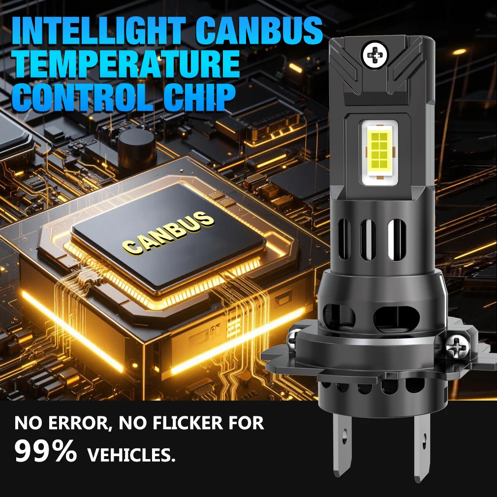 XSTORM H7 LED Lights Bulbs 150W 60000LM H1 LED Headlights Canbus H4 LED Headlights Car Turbo Lamps 6000K 12V Automobile 