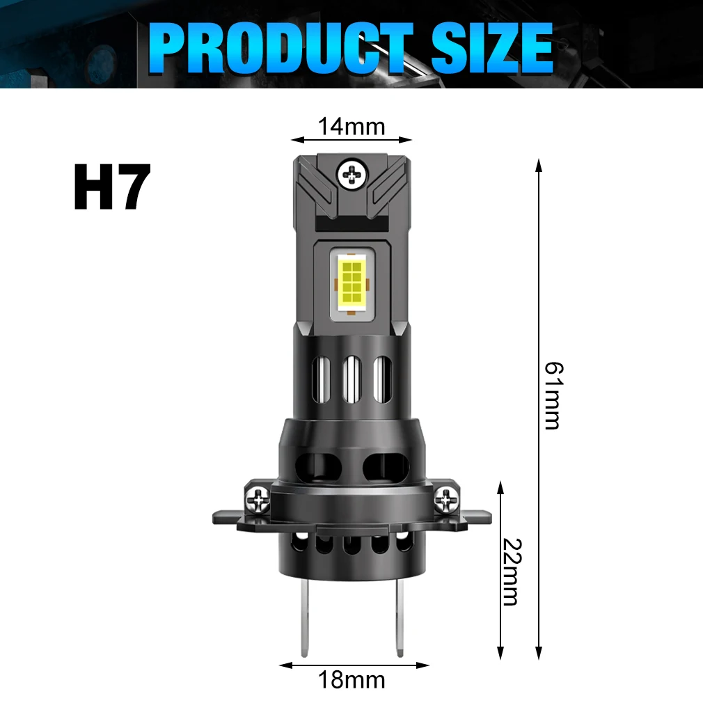 XSTORM H7 LED Lights Bulbs 150W 60000LM H1 LED Headlights Canbus H4 LED Headlights Car Turbo Lamps 6000K 12V Automobile 