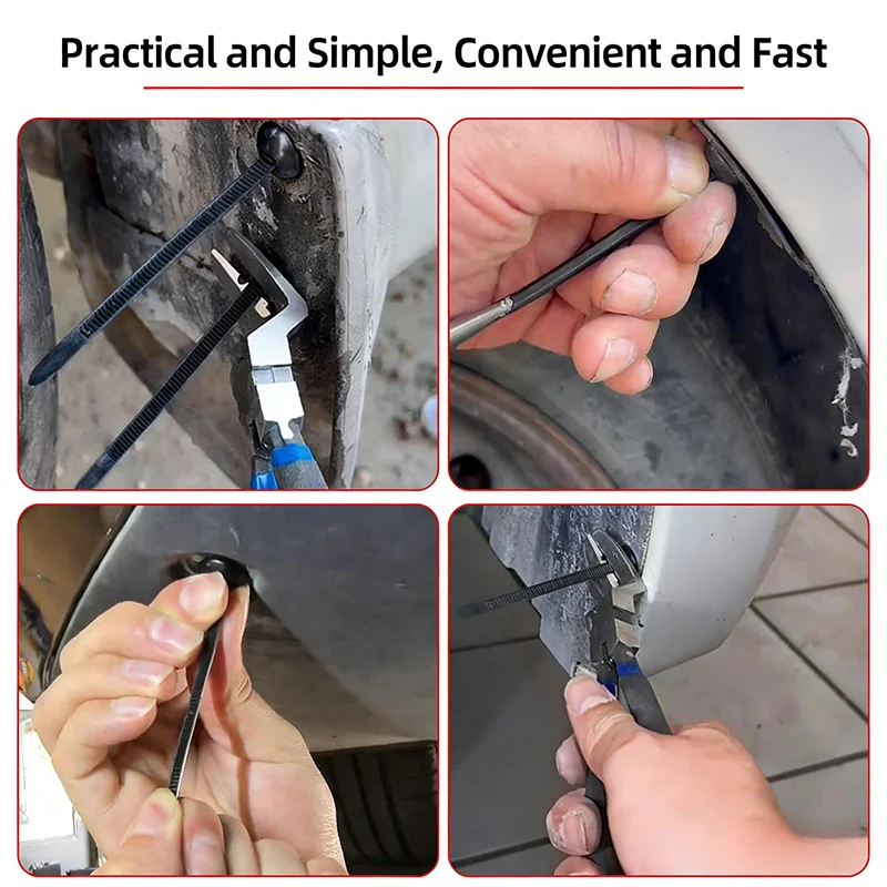 Universal Car Nylon Cable Tie Buckles Heavy Duty Self-Locking Zip Ties Holder with Pin Button Fasteners Car UV Resistant Ties