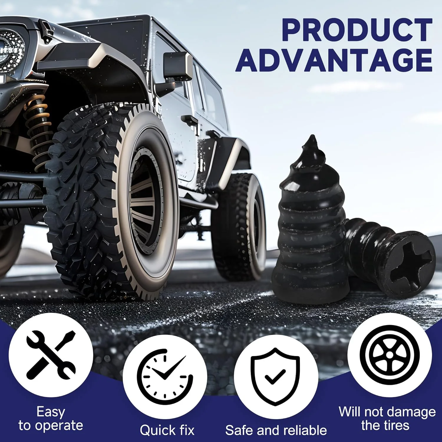 Spiral Tire Repair Plugs Rubber Screw Nails Puncture Patch Kit Quick Fix for Car Motorcycle Bike Vacuum Tires Tubeless