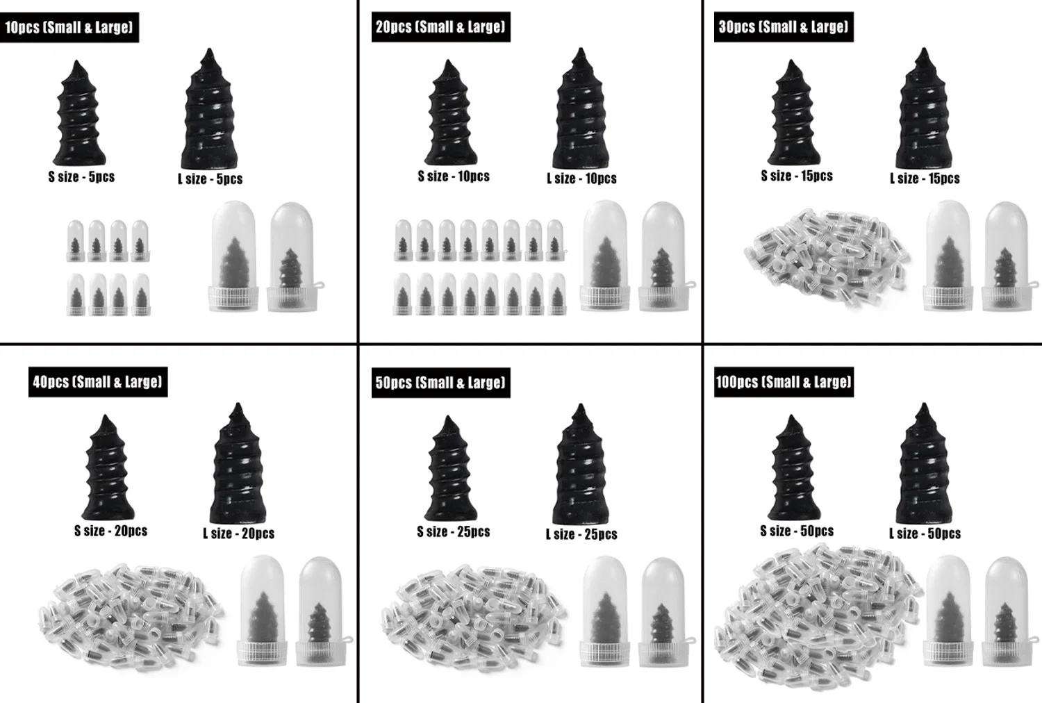 Spiral Tire Repair Plugs Rubber Screw Nails Puncture Patch Kit Quick Fix for Car Motorcycle Bike Vacuum Tires Tubeless