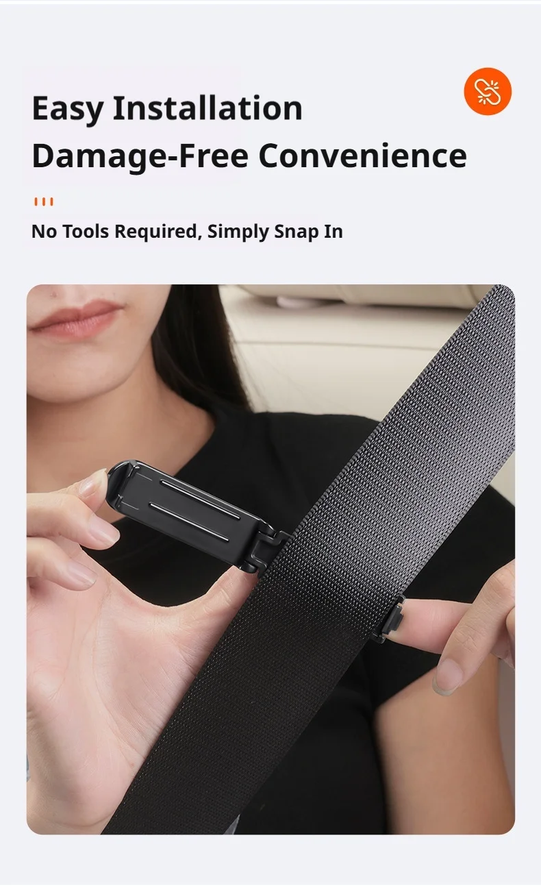 SEAMETAL Car Seat Belt Fastener Clip Flexible Adjustable Seat Belt Adjuster Universal Safty Belt Buckle