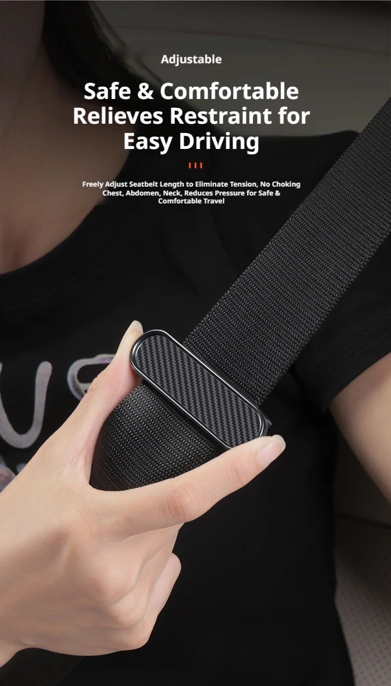 SEAMETAL Car Seat Belt Fastener Clip Flexible Adjustable Seat Belt Adjuster Universal Safty Belt Buckle