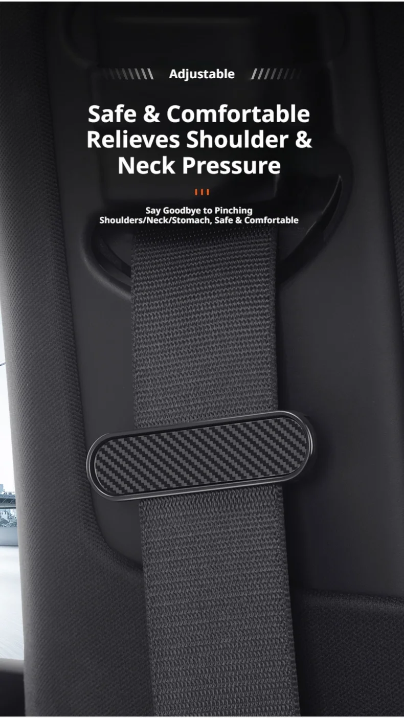 SEAMETAL Car Seat Belt Fastener Clip Flexible Adjustable Seat Belt Adjuster Universal Safty Belt Buckle