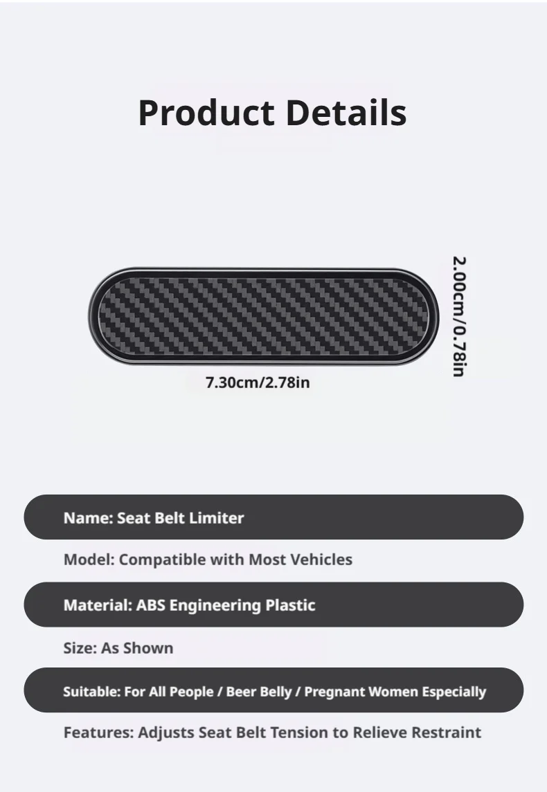 SEAMETAL Car Seat Belt Fastener Clip Flexible Adjustable Seat Belt Adjuster Universal Safty Belt Buckle