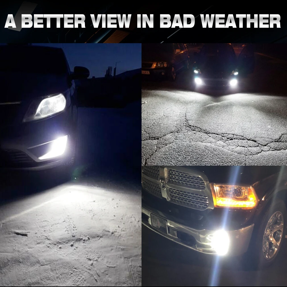 XSTORM H7 LED Fog Lights Bulbs H4 H11 9005 9006 LED Headlight for Car 80W 20000LM 6000K Auto Headlamps Plug & Play 12V 24V