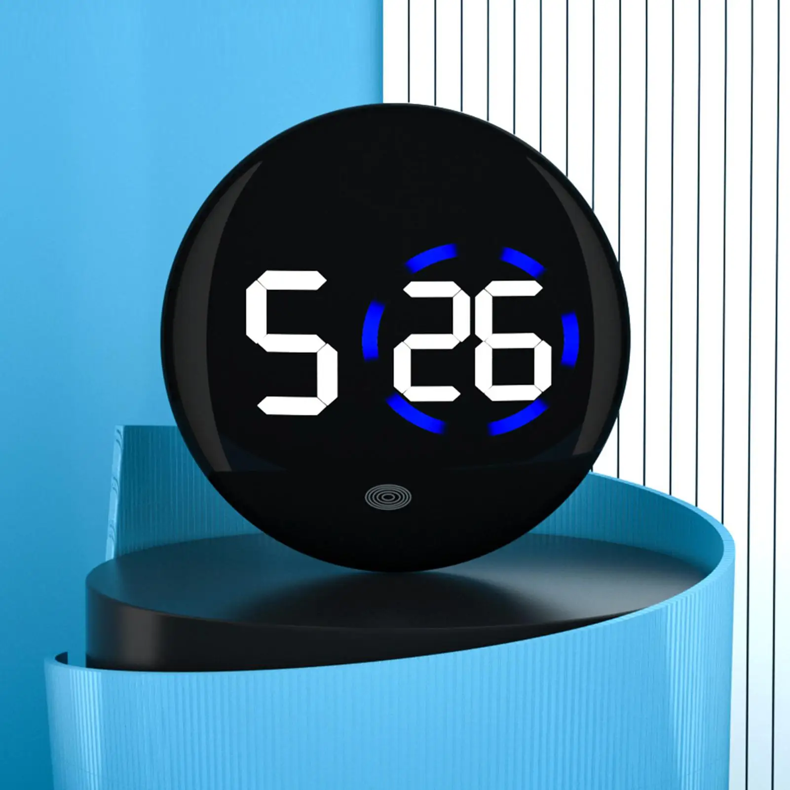Fashionable Car LED Clock Touch-Control Dashboard Watch with LED Display Light for Fridge RV Classroom Travel Vehicle
