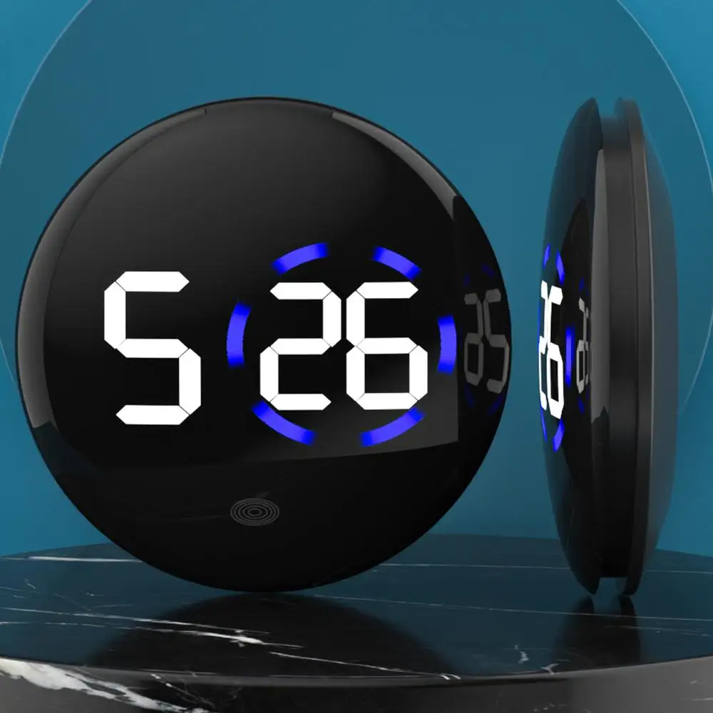 Fashionable Car LED Clock Touch-Control Dashboard Watch with LED Display Light for Fridge RV Classroom Travel Vehicle