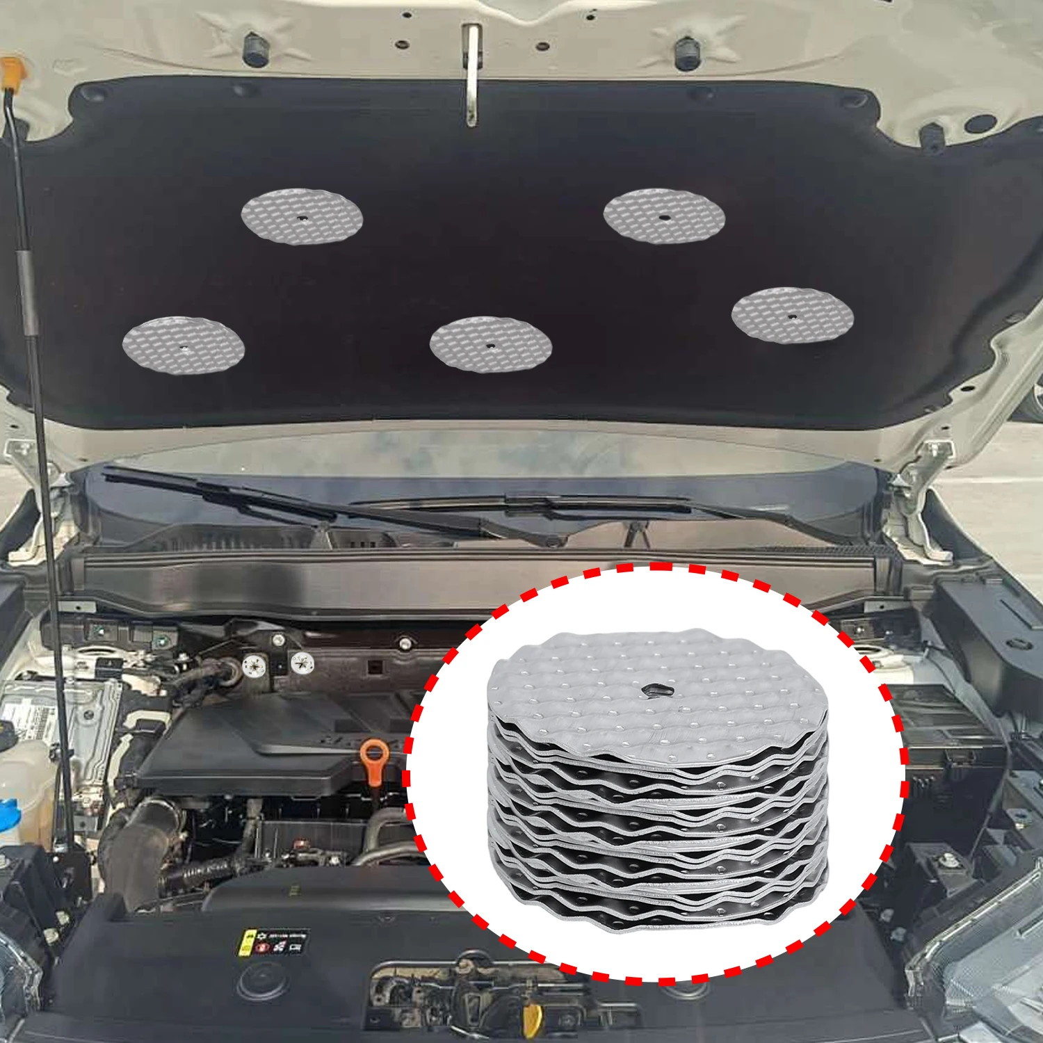 50/1PCS Car Heat Shield Aluminum Gasket for Volkswagen Audi Exhaust Pipe Insulation Front Panel Fixing Repair Kit Protection Mat