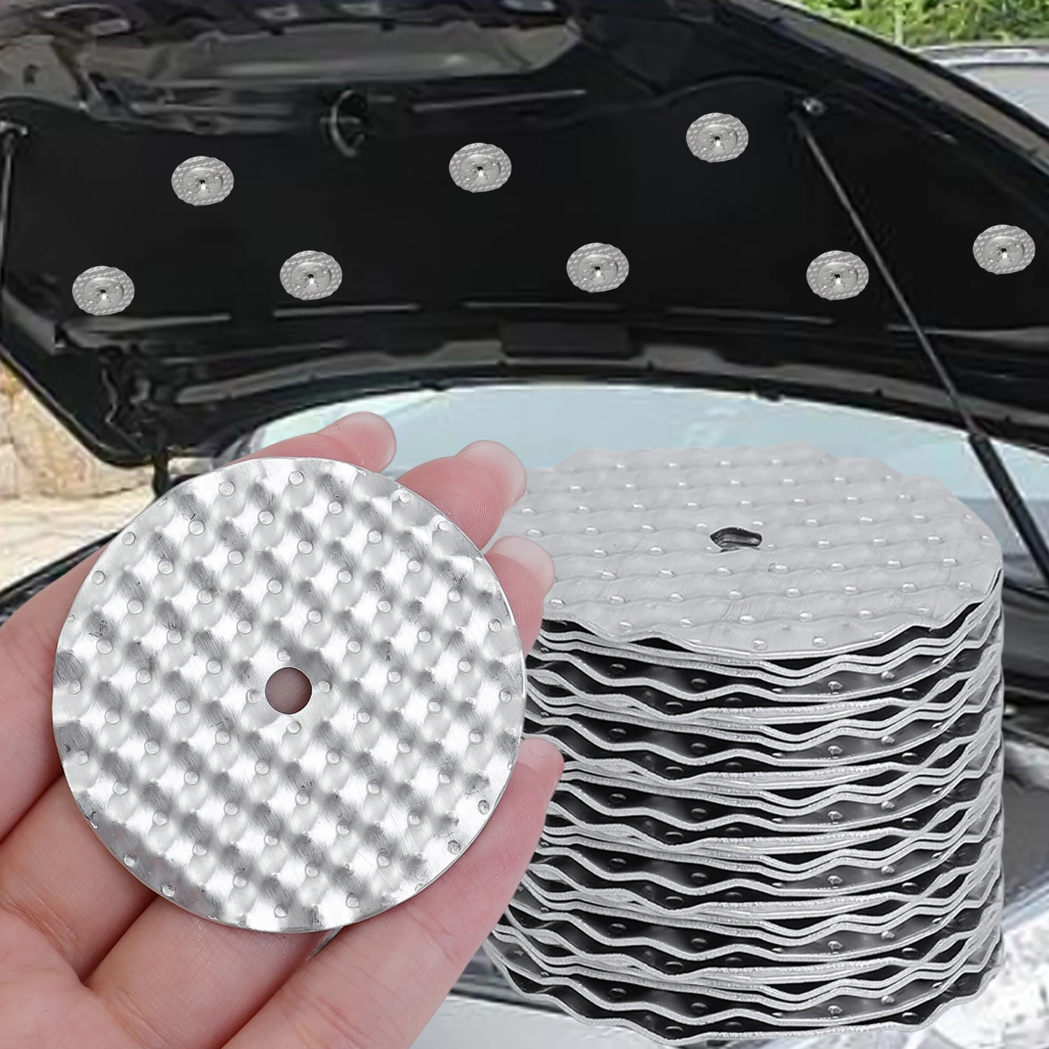 50/1PCS Car Heat Shield Aluminum Gasket for Volkswagen Audi Exhaust Pipe Insulation Front Panel Fixing Repair Kit Protection Mat