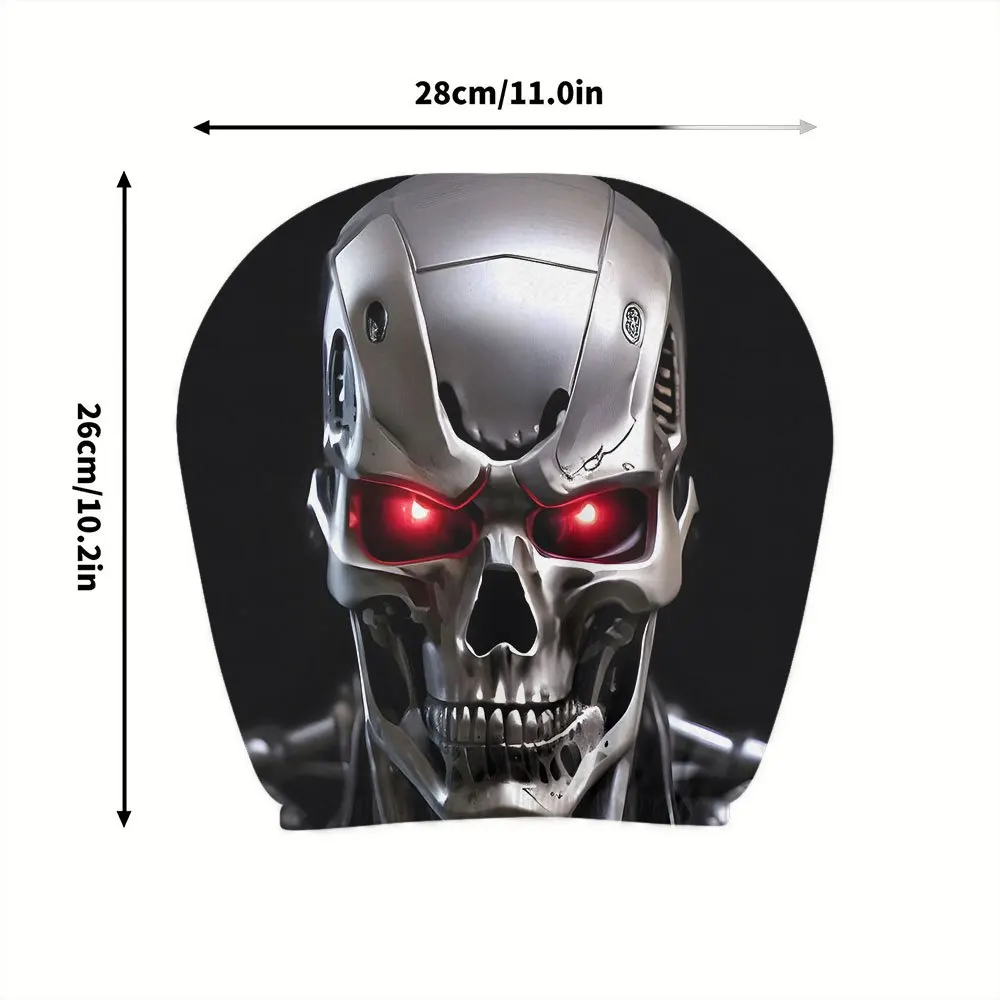 2Pcs Terminator Robot Print Car Headrest Covers Unfilled Design HD 3D Digital Printing Universal Unique Auto Head Rest Protector