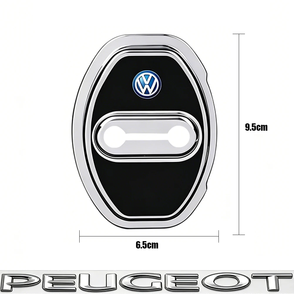 4Pcs Silicone Car Door Lock Buckle Protector Cover For VW Golf Tiguan T-Roc Polo Passat ID.4 T-Cross ID.3 Taigo ID.7 Atlas Beetl