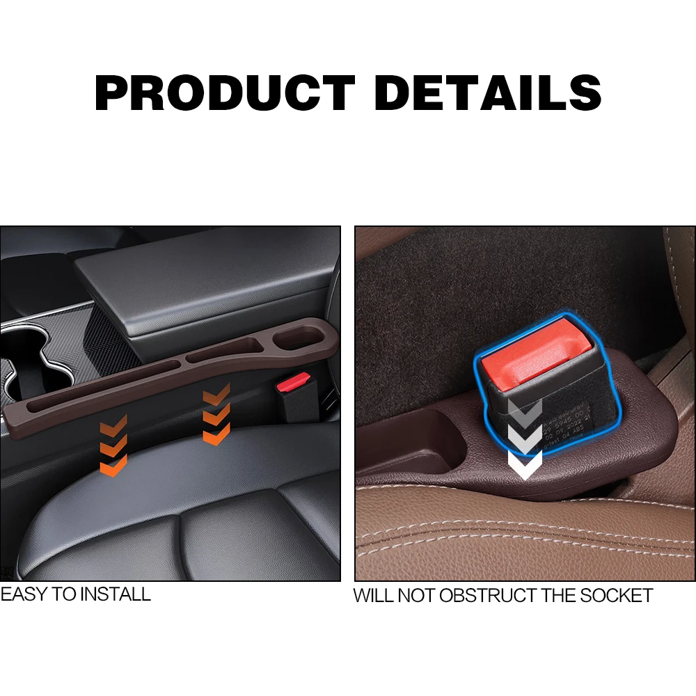 2X Car Seat Gap Filler Between Seats Crevice Interior Decoration Accessories For Mercedes Benz W203 W204 W205 W210 W211 W212 E C