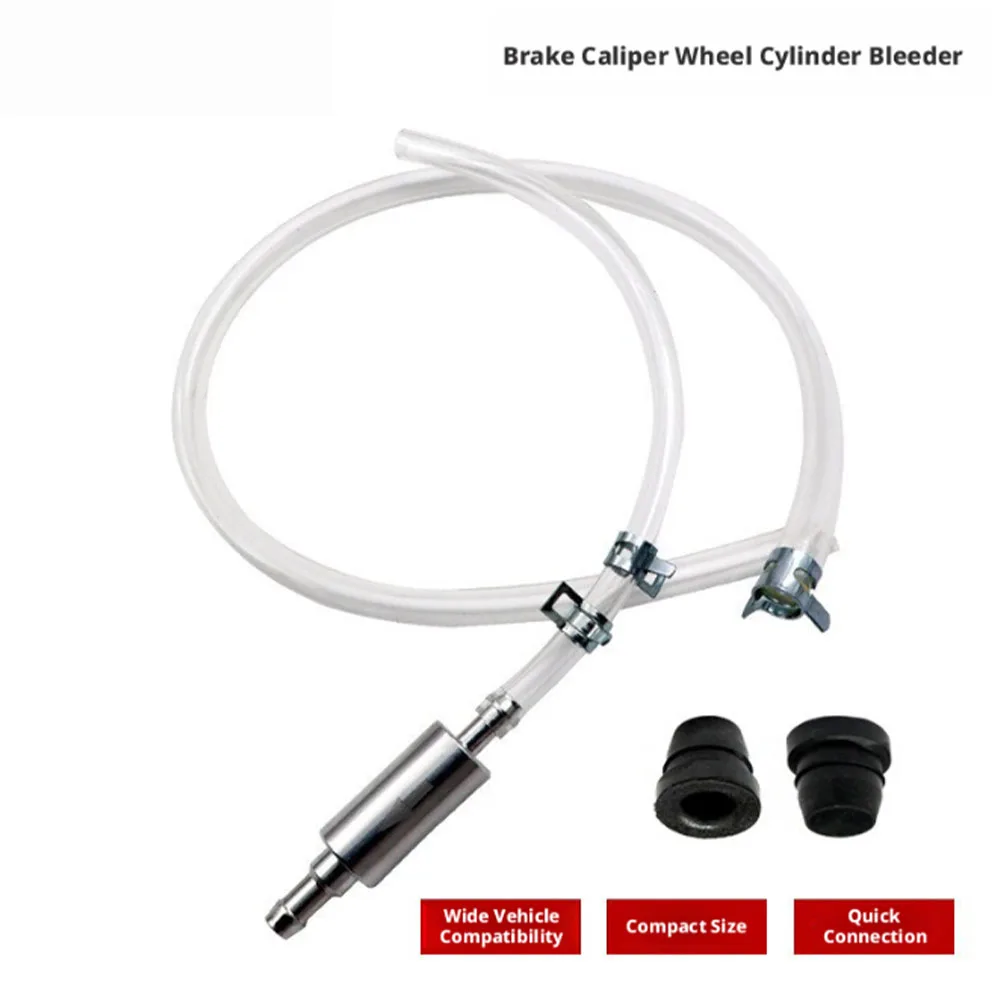 1Pcs Brake Fluid Bleeder Hose with One-Way Non-Return Check Valve Auto Car Vehicle Motorcycle Brake Clutch Bleeder Hose Pipe Kit