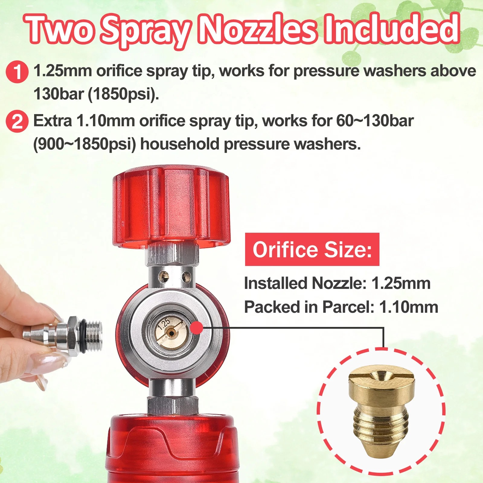 BEAR FORCE Upgraded Pressure Mini Foam Cannon Pro with 1/4" Quick Connector, 360°Adjustable Snow Foam Lance for Pressure Washer