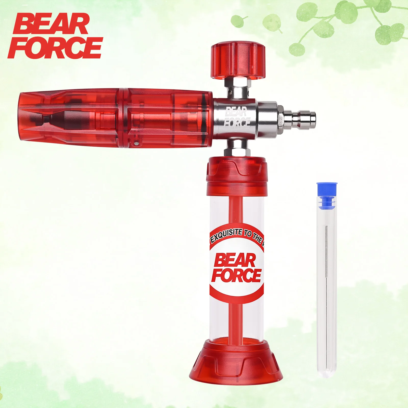 BEAR FORCE Upgraded Pressure Mini Foam Cannon Pro with 1/4" Quick Connector, 360°Adjustable Snow Foam Lance for Pressure Washer