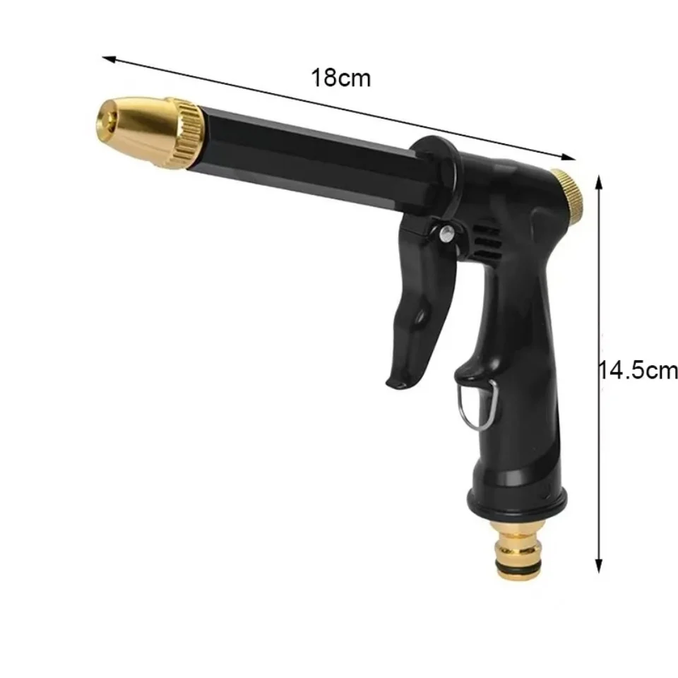 Automobile High-pressure Car Wash Water Gun, New Copper-plated Nozzle, Thickened Long Rod, Family Car Dual-purpose High-pressure