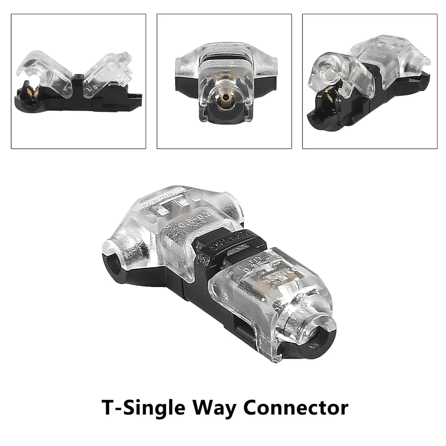 10/20/30pcs T1 2 Pin Way Plug Car Wire Cable Snap No-solder No-peel Quick Terminal Connections Joiners Auto Plug Accessories