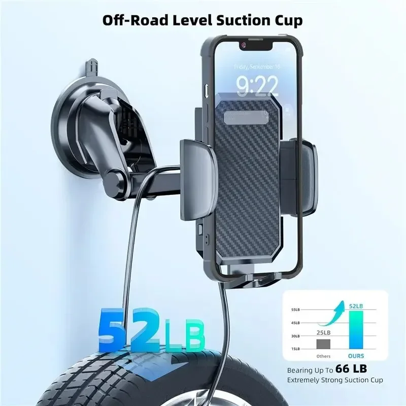 Universal Car Phone Holder 360° Rotation Sucker Mount Cellphone Car Stand Stable Mobilephone Bracket Suction Cup Support in Car