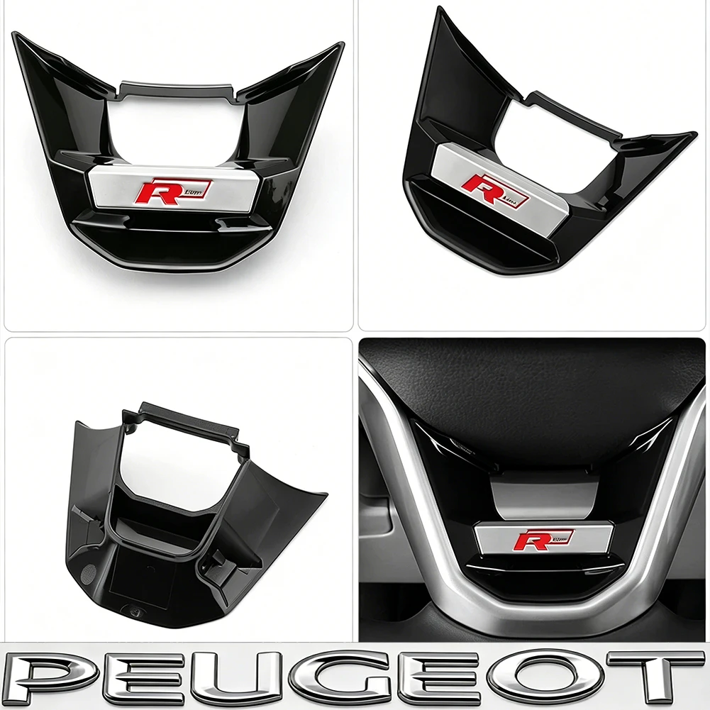 Car Interior Decoration Steering Wheel Cover Bottom Trim Sticker Accessories For VW Golf Tiguan T-Roc Polo Passat ID.4 T-Cross