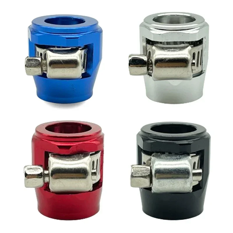 10X AN4 AN6 AN8 AN10 AN12 Car Hose Clamp Radiator Modified Fuel Water Pipe Tube Clip Buckle Fitting Oil Hose Clamps End Finisher
