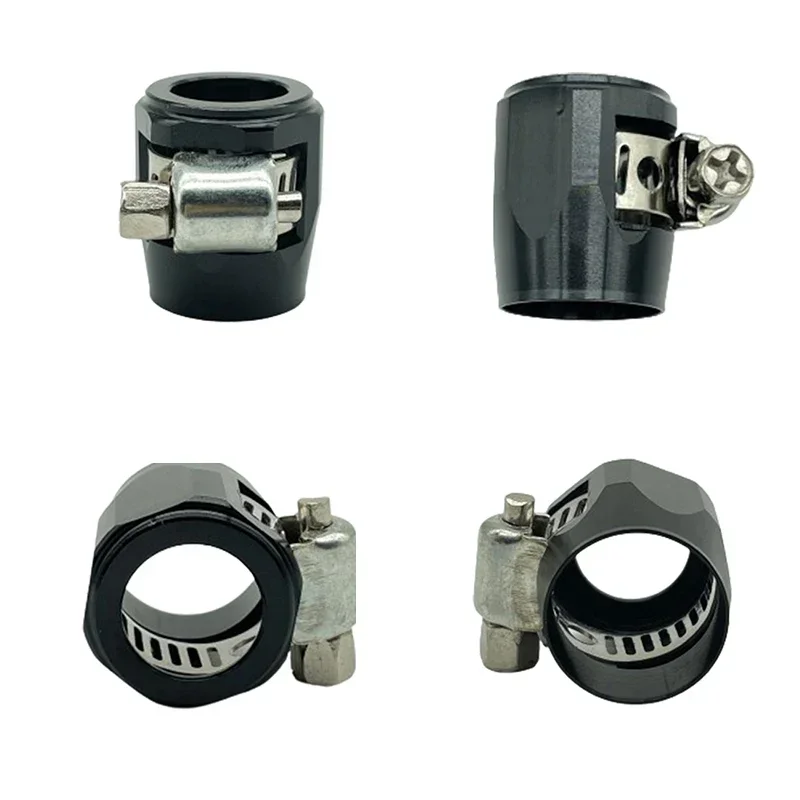 10X AN4 AN6 AN8 AN10 AN12 Car Hose Clamp Radiator Modified Fuel Water Pipe Tube Clip Buckle Fitting Oil Hose Clamps End Finisher