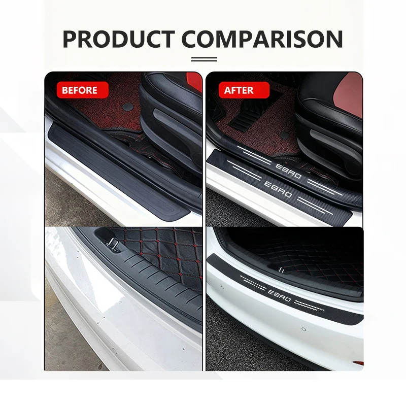Car Door Plate Threshold Universal Anti-scratch Protector Sticke Auto Accessories For Ebro S400 S700 S800 Jaecoo J7 J8 Omoda 5