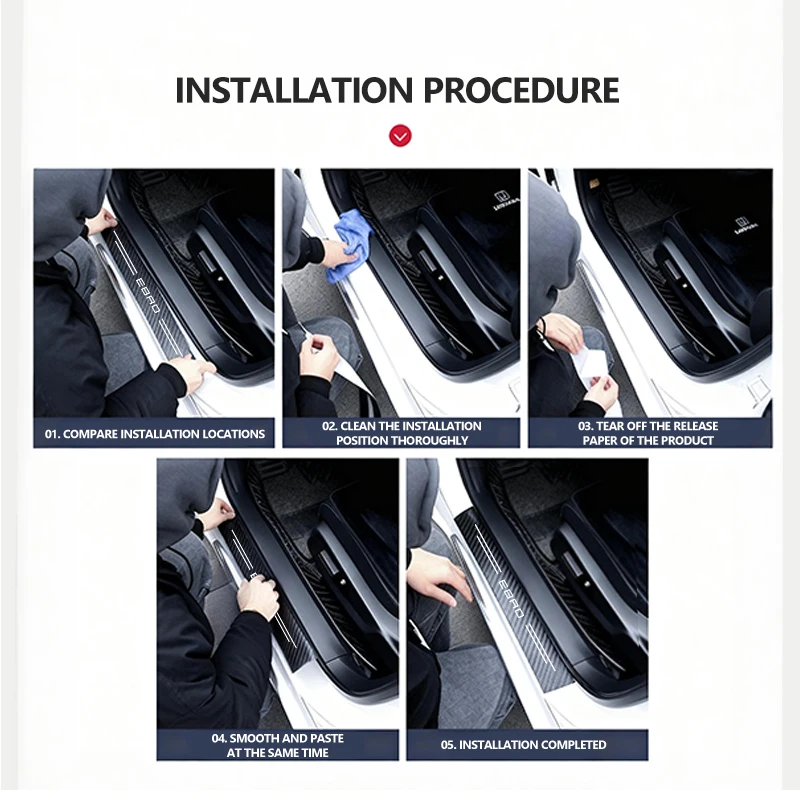 Car Door Plate Threshold Universal Anti-scratch Protector Sticke Auto Accessories For Ebro S400 S700 S800 Jaecoo J7 J8 Omoda 5