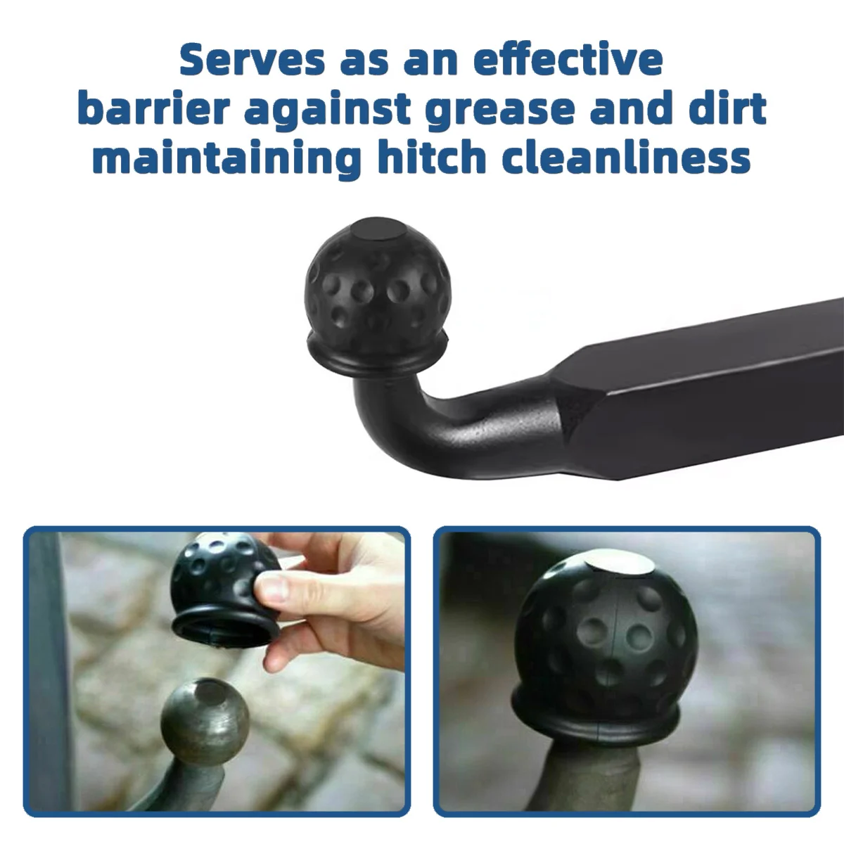 1/2/5PCS 4 Colors Trailer Hitch Ball Cover Universal Waterproof Dustproof Anti-Rust Tow Ball Cap Durable Car RV Trailer Parts