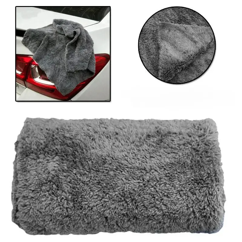 1/2/3/6pcs 16inch X 16inch 400GSM Edgeless Microfiber Car Towels Ultra Soft Auto Detailing Wash Drying Polishing Cloth