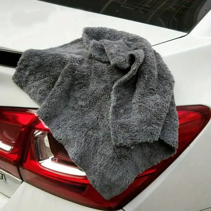 1/2/3/6pcs 16inch X 16inch 400GSM Edgeless Microfiber Car Towels Ultra Soft Auto Detailing Wash Drying Polishing Cloth