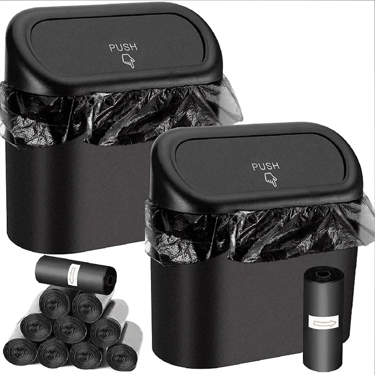 Car Trash Can, Premium Mini Small Garbage Bag, Suitable for Car and Desktop Trash Can Thickened Plastic Storage Bag