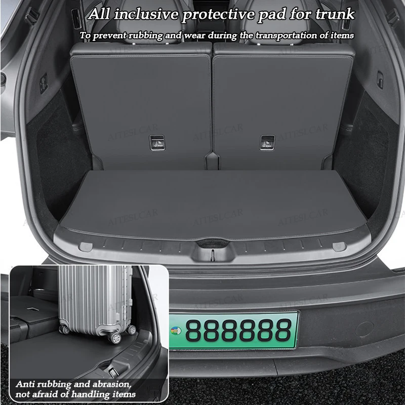 For Tesla Model YL Launch Trunk Mat Full Coverage Trunk Both Side Guards Seat Backrest Protective Pad Cargo Liner Anti Dirty Mat