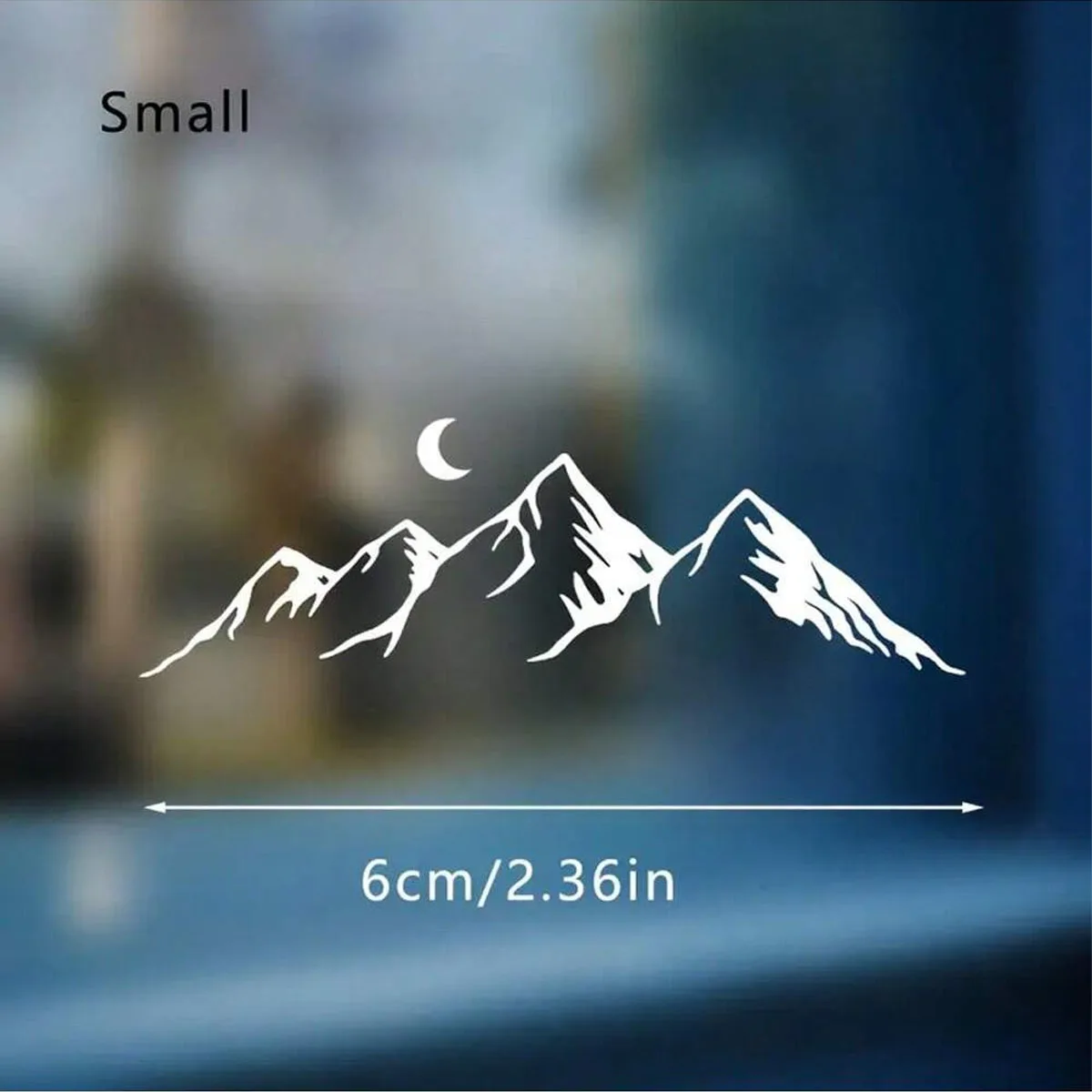 Mountains, Rivers and Bright Moons Personalized Car Stickers, Natural Scenery Car Window Decals, Car Rearview Mirror Decoration