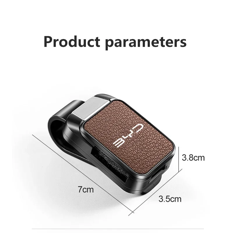 Car Sun Visor Glasses Holder Storage Case for BYD ATTO 3 Dolphin Seal Tang Song Yuan Sunglasses Clip Interior Accessories