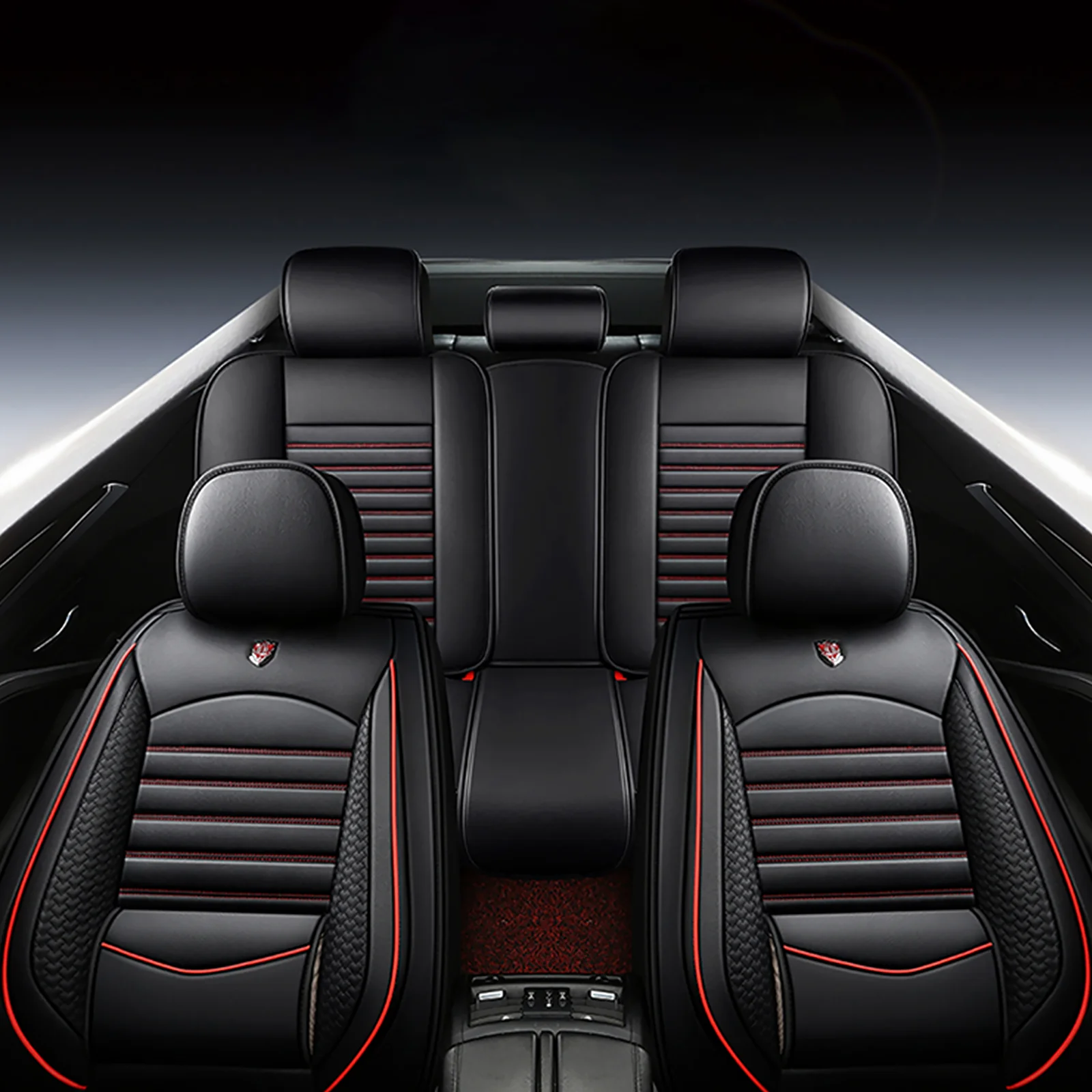Universal Car Seat Covers for Most Sedans SUVs, Leather Waterproof Airbag Safe, Comfortable Breathable Easy-Clean, Best Gifts