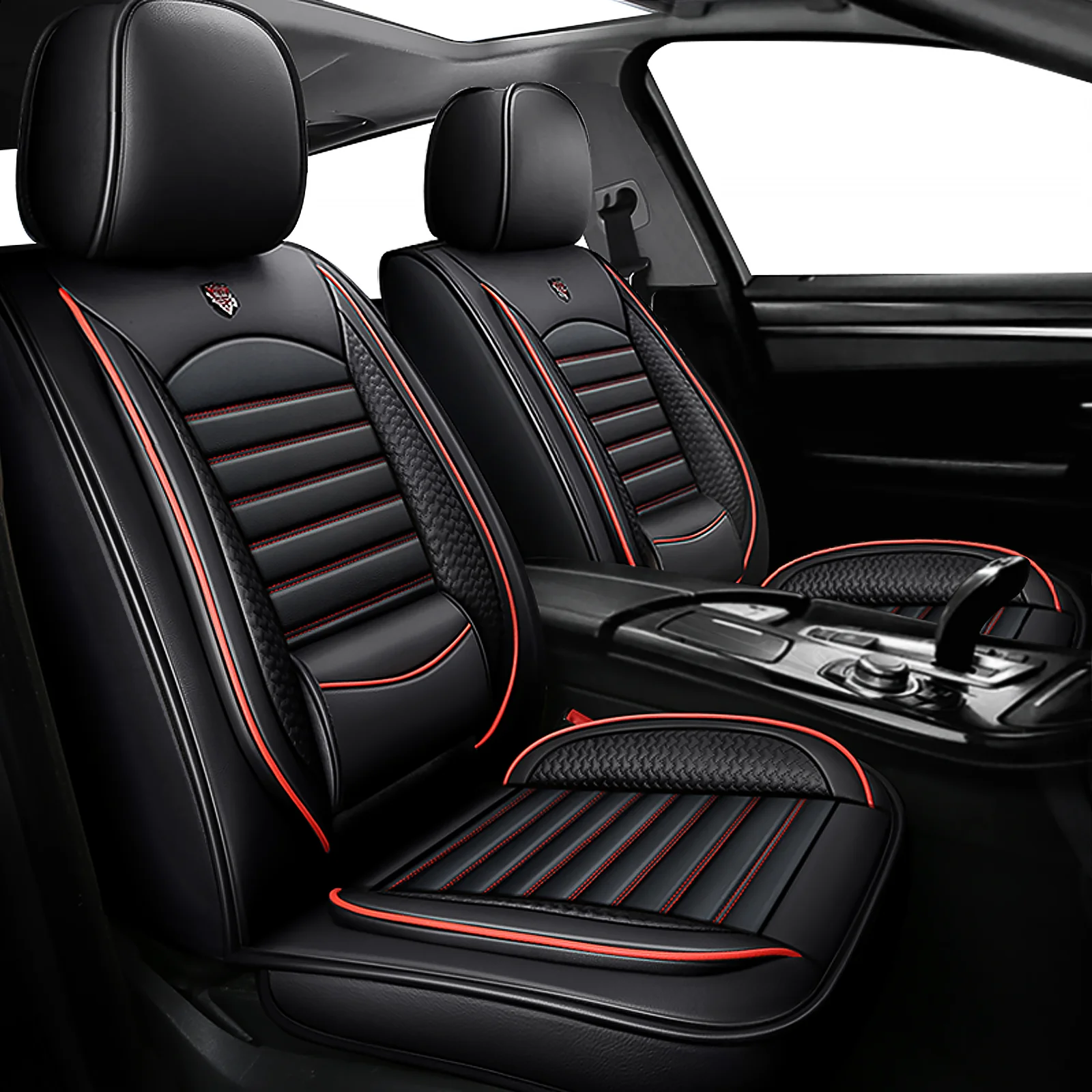 Universal Car Seat Covers for Most Sedans SUVs, Leather Waterproof Airbag Safe, Comfortable Breathable Easy-Clean, Best Gifts