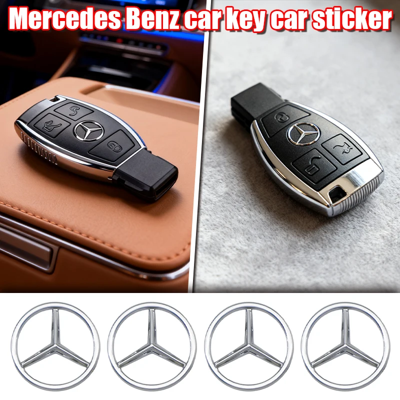 for 13mm Car Key Stickers Auto Control Keychain Emblem Accessories Mercedes benz A C E Class CLA CLS W212 W213 W204 W205 CLA CLS