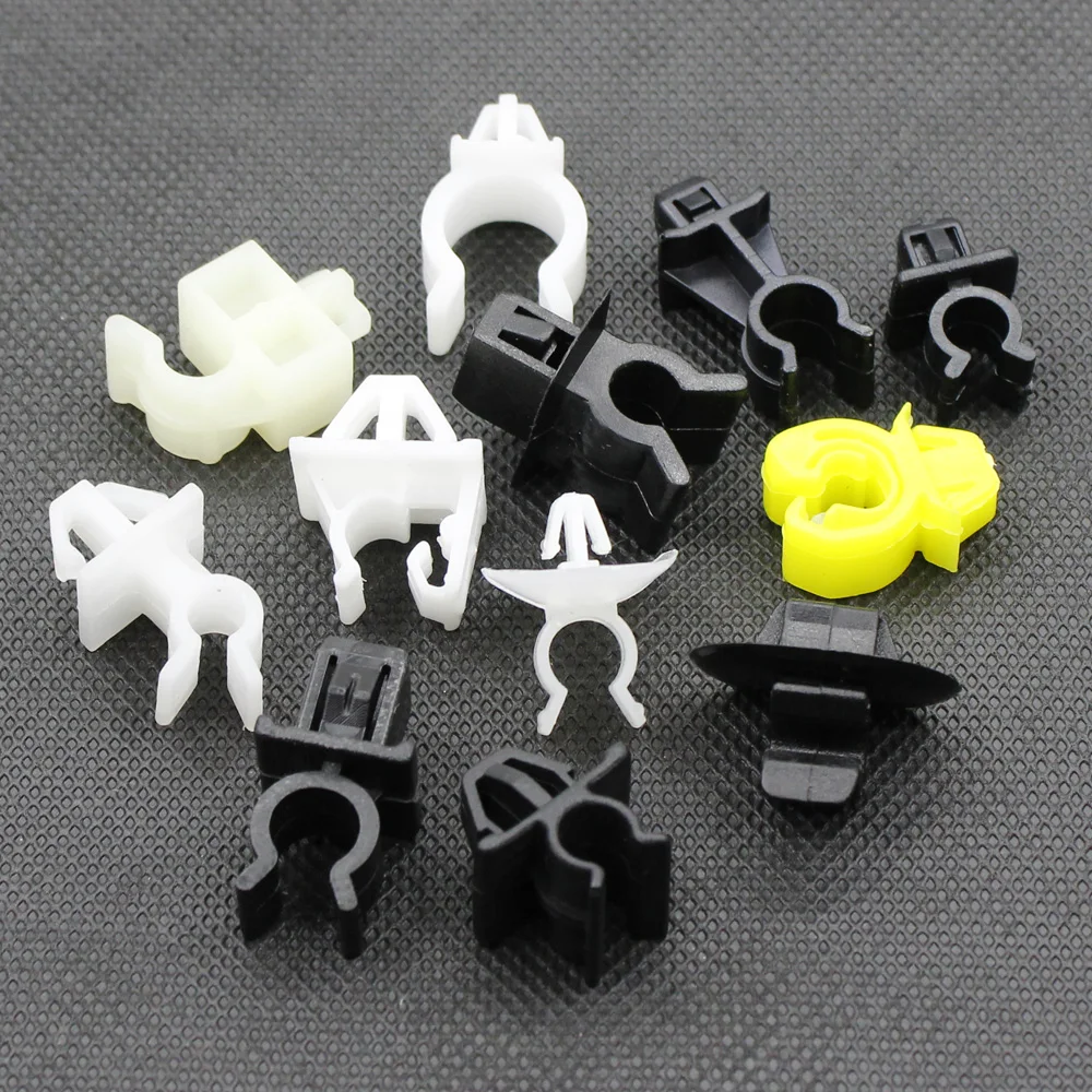 10Pcs Universal Car Bonnet Hood Holder Clip Nylon Plastic High Quality Rod Support Durable Grommet Stay Clamp