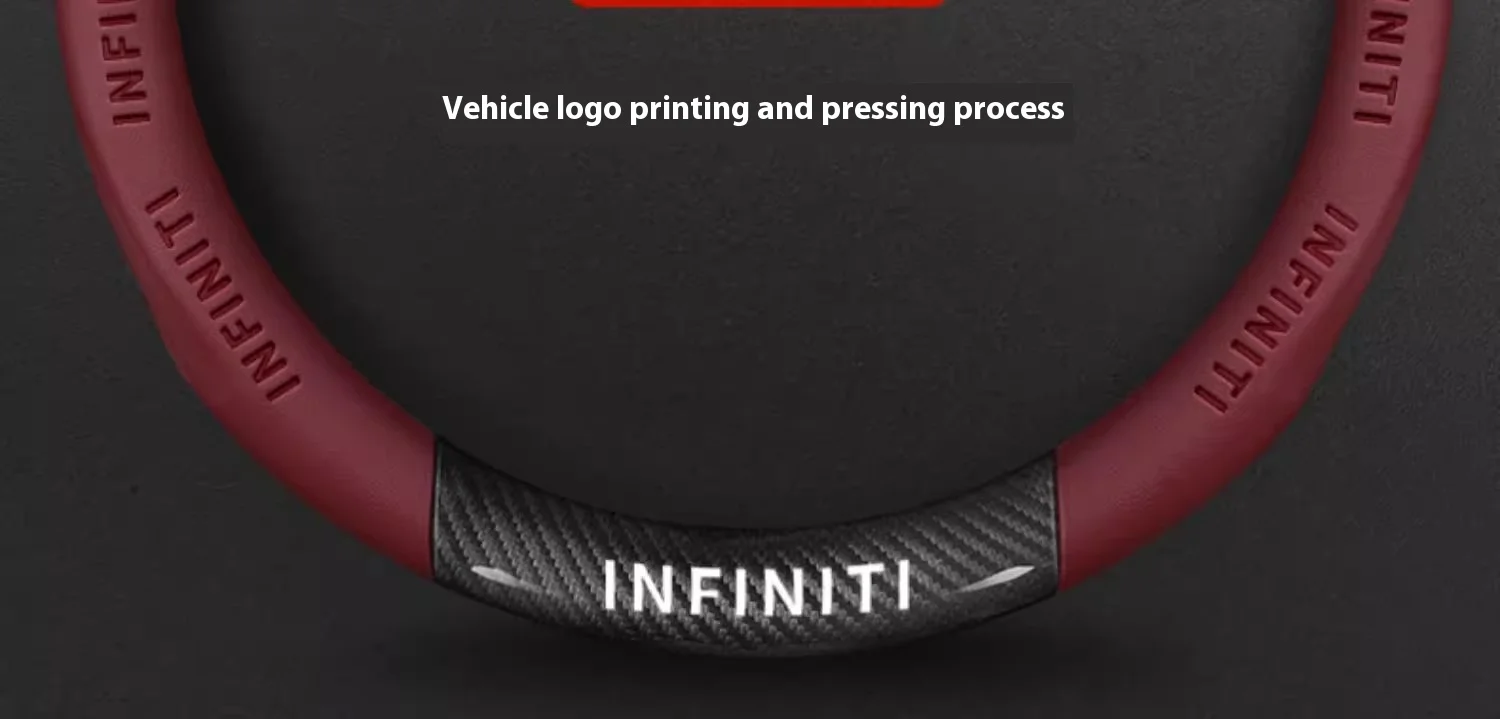 Infiniti Q50 Q60S Q70 QX30 QX50 QX55 QX56 QX60 QX70 QX8 JX35 EX25 FX35 G37 M35 ESQ Car Carbon Fiber Leather Steering Wheel Cover