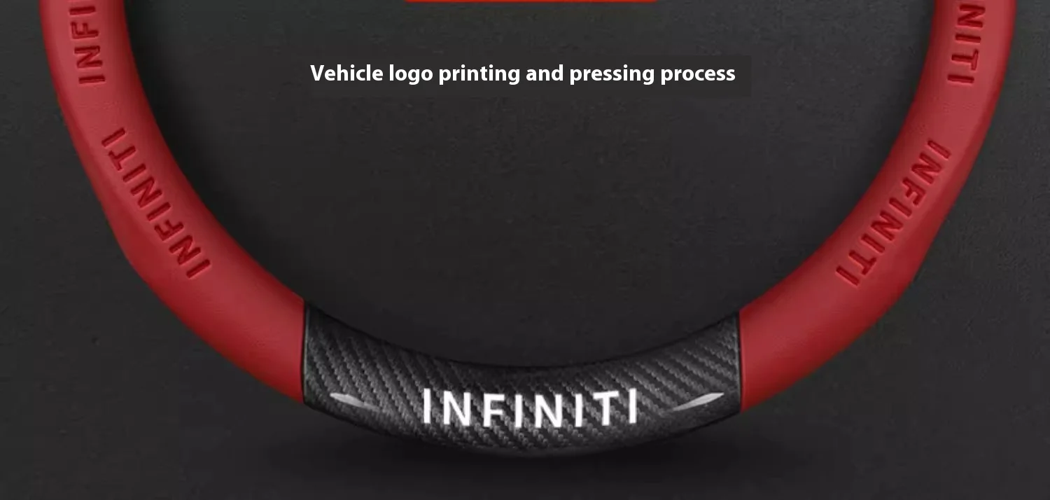 Infiniti Q50 Q60S Q70 QX30 QX50 QX55 QX56 QX60 QX70 QX8 JX35 EX25 FX35 G37 M35 ESQ Car Carbon Fiber Leather Steering Wheel Cover