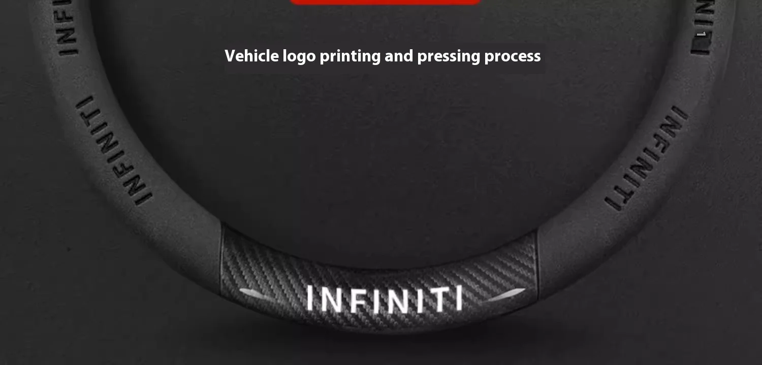 Infiniti Q50 Q60S Q70 QX30 QX50 QX55 QX56 QX60 QX70 QX8 JX35 EX25 FX35 G37 M35 ESQ Car Carbon Fiber Leather Steering Wheel Cover