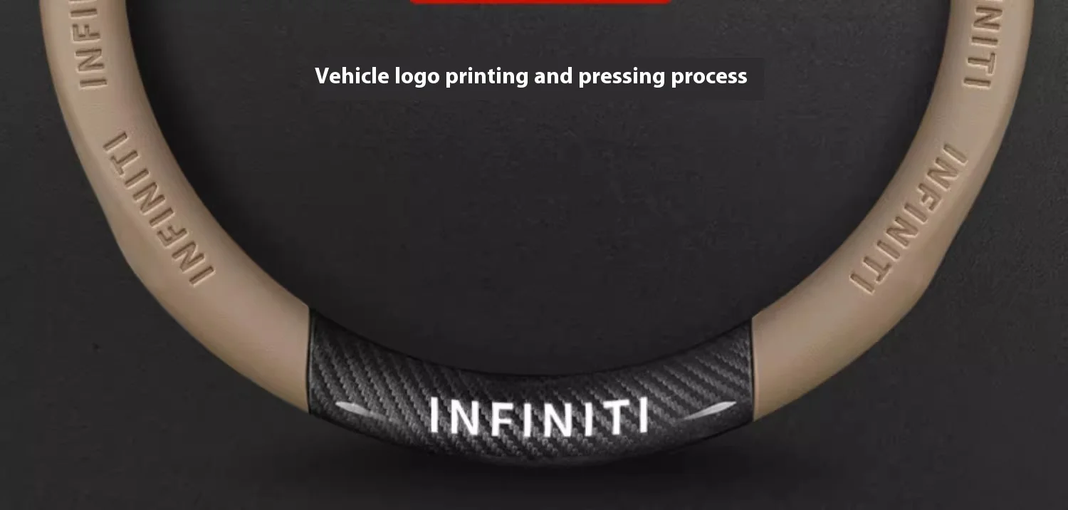 Infiniti Q50 Q60S Q70 QX30 QX50 QX55 QX56 QX60 QX70 QX8 JX35 EX25 FX35 G37 M35 ESQ Car Carbon Fiber Leather Steering Wheel Cover