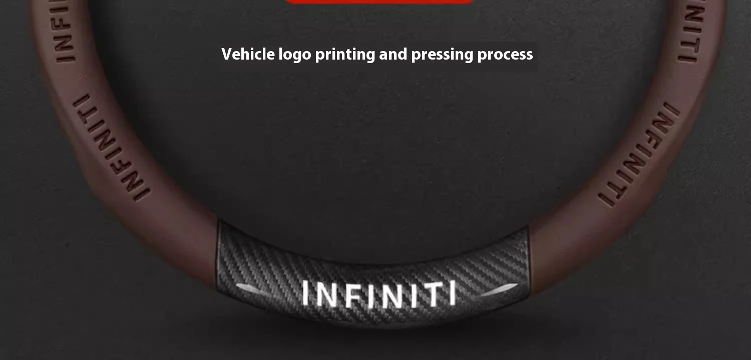 Infiniti Q50 Q60S Q70 QX30 QX50 QX55 QX56 QX60 QX70 QX8 JX35 EX25 FX35 G37 M35 ESQ Car Carbon Fiber Leather Steering Wheel Cover