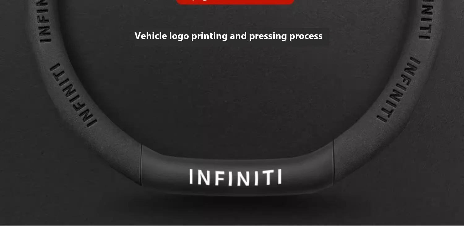 Infiniti Q50 Q60S Q70 QX30 QX50 QX55 QX56 QX60 QX70 QX8 JX35 EX25 FX35 G37 M35 ESQ Car Carbon Fiber Leather Steering Wheel Cover